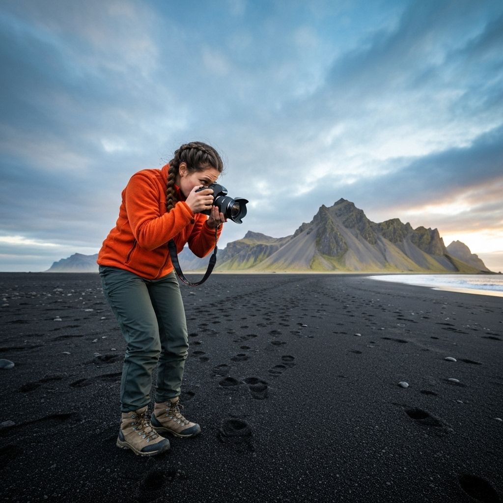 Young photographer capturing Iceland’s nature